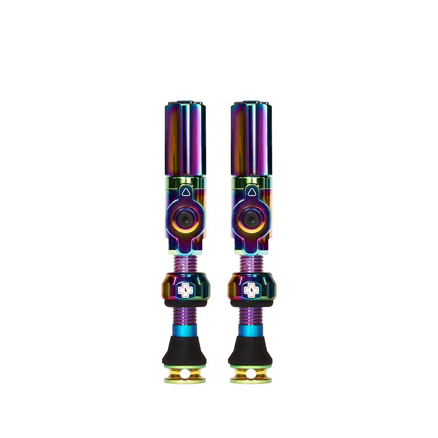 Tubeless Valves Muc-Off Muc-Off Big Bore Hybrid Tubeless Valve 65mm Pair - Iridescen Light Gray