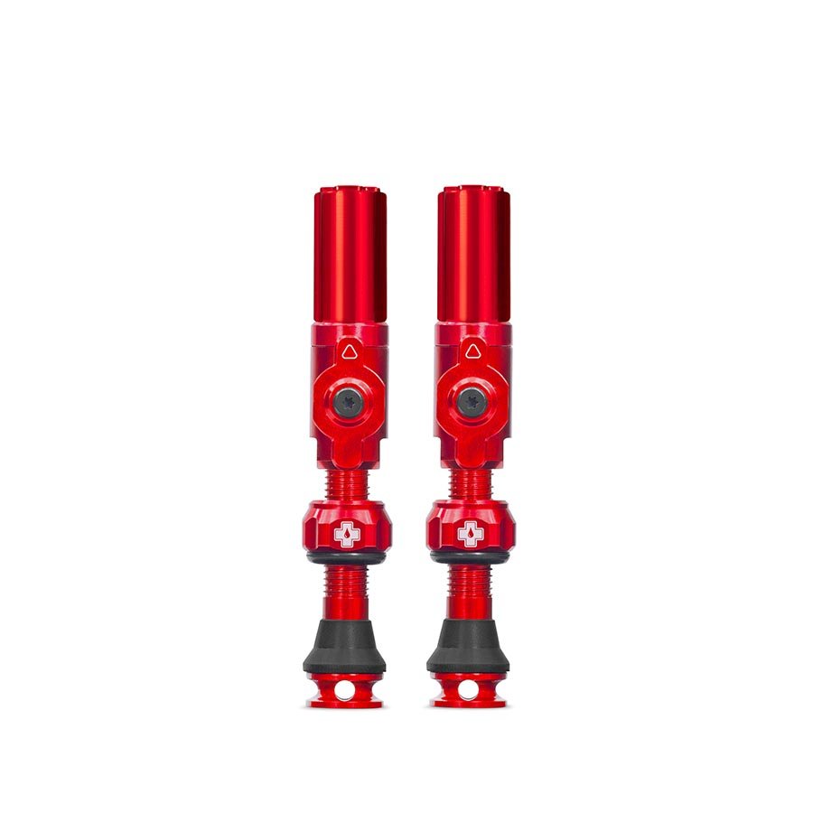 Tubeless Valves Muc-Off Muc-Off Big Bore Hybrid Tubeless Valve 65mm Pair - Red Firebrick