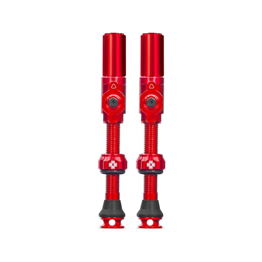 Tubeless Valves Muc-Off Muc-Off Big Bore Hybrid Tubeless Valve 75mm Pair - Red Firebrick