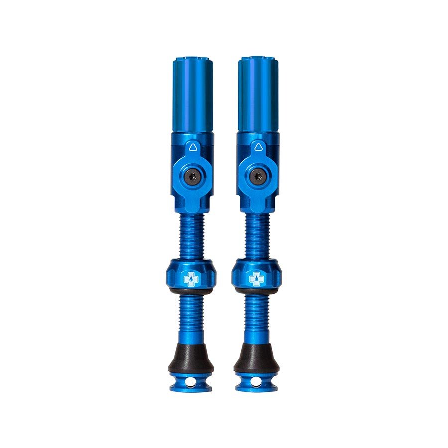 Tubeless Valves Muc-Off Muc-Off Big Bore Hybrid Tubeless Valve 75mm Pair - Blue Dark Cyan
