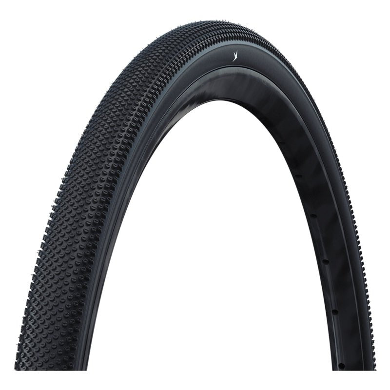 Schwalbe G-One Allround Hybrid Tire 700x35C Folding Tubeless Ready Addix Green RaceGuard 67TPI Black