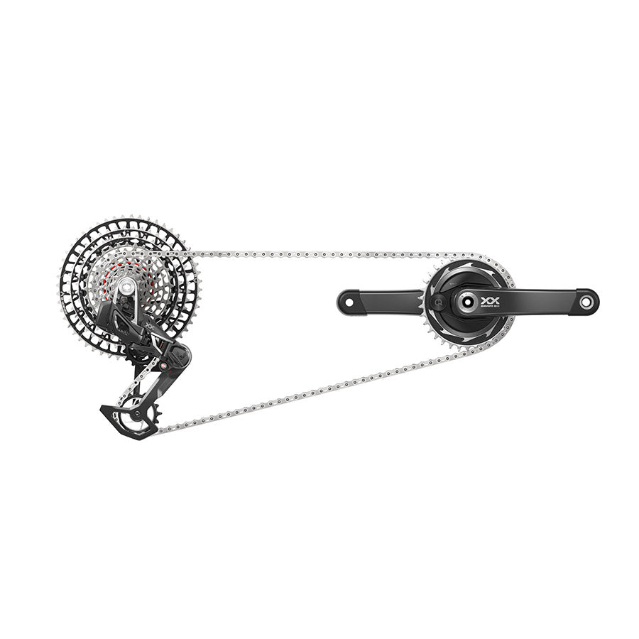 SRAM XX SL T-Type Eagle AXS Power Meter Groupset 175mm Blk