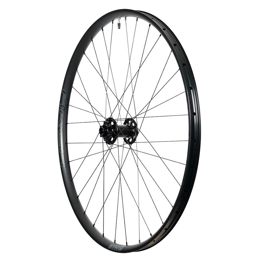 Front Wheel Stans No Tubes Stans Arch MK4 Front Wheel - 27.5 15 x 110mm 6-Bolt Black Dark Slate Gray
