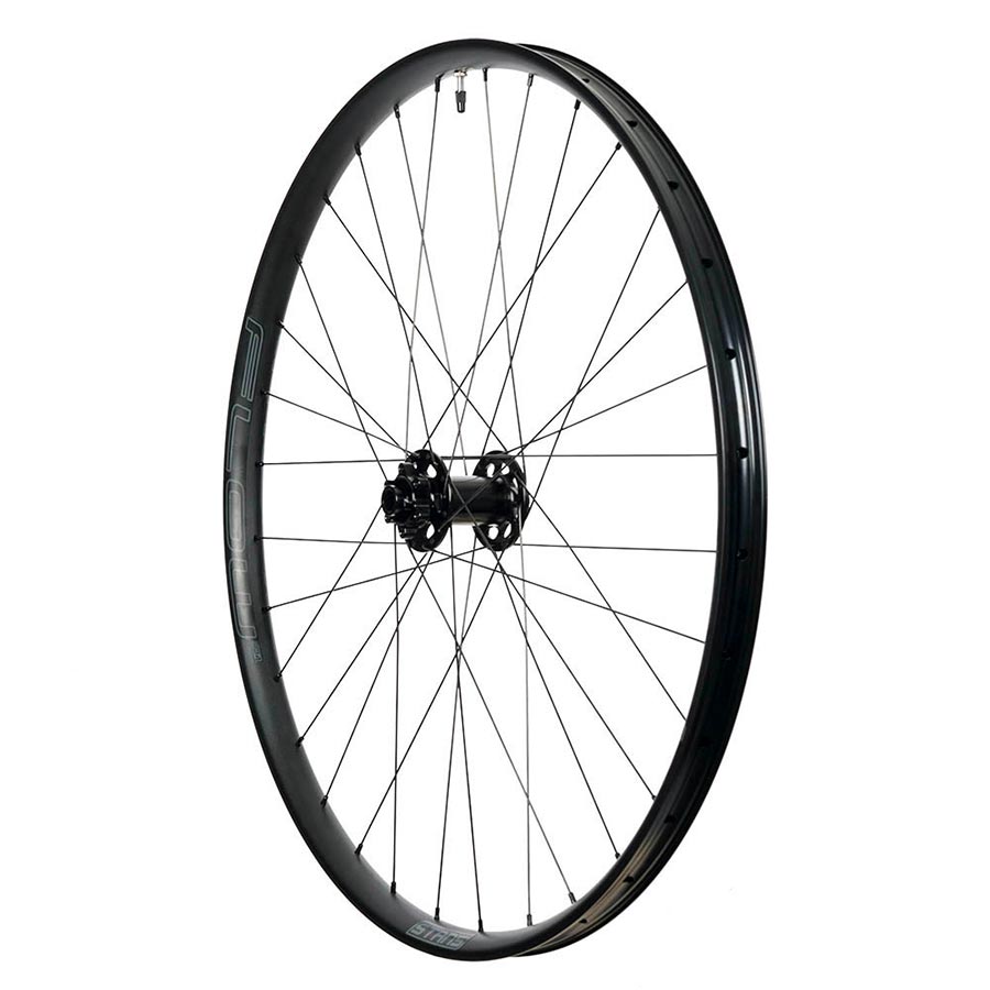 Front Wheel Stans No Tubes Stans Flow MK4 Front Wheel - 27.5 15 x 110mm 6-Bolt Black Dark Slate Gray