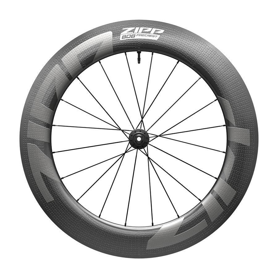 Front Wheel Zipp Speed Weaponry Zipp 808 Firecrest Tubeless Front Wheel - 700 12 X 100mm Center-Lock Tubeless BLK B1 Dark Slate Gray