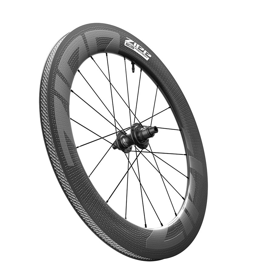 Rear Wheel Zipp Speed Weaponry Zipp 808 Firecrest Tubeless Rear Wheel - 700 12 x 142mm Center-Lock XDR Tubeless BLK B1 Dark Slate Gray