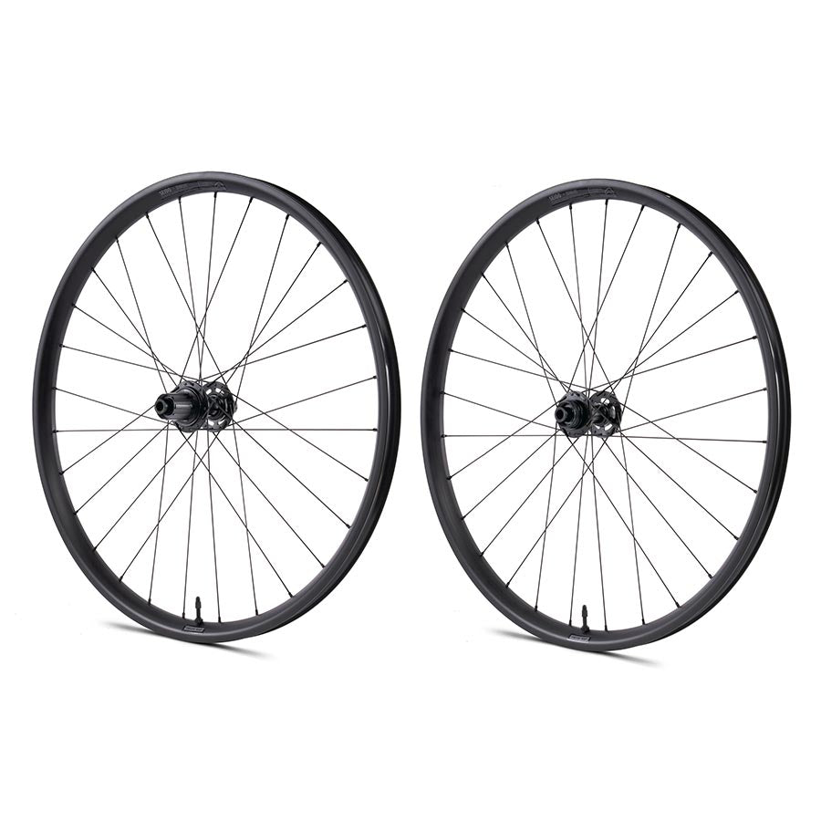Wheels Seido Seido Sinus Wheel Pair 650B / 584 Holes: 28 12mm TA F: 100mm R: 142mm Disc Center Lock Pair Dark Slate Gray