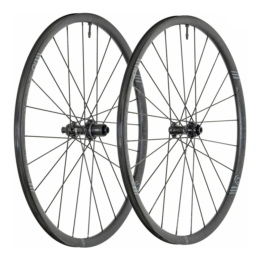 Wheels Industry Nine Industry Nine Solix G AR25 Wheel Front and Rear 700C / 622 Holes: F: 24 R: 24 F: 12mm R: 12mm F: 100 R: 142 Disc Center Lock SRAM XD-R Set Dark Slate Gray