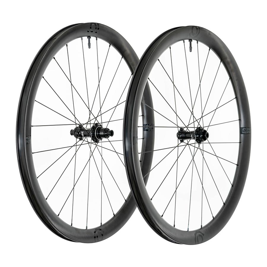 Wheels Industry Nine Industry Nine Solix AL AR40 Wheel Front and Rear 700C / 622 Holes: F: 24 R: 24 F: 12mm R: 12mm F: 100 R: 142 Disc Center Lock Shimano Road 11 Set Dark Slate Gray