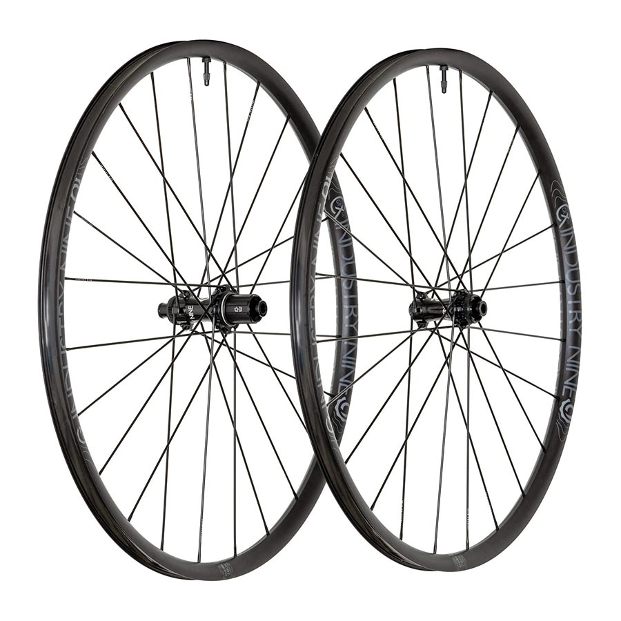 Wheels Industry Nine Industry Nine Solix G GRCX Wheel Front and Rear 700C / 622 Holes: F: 24 R: 24 F: 12mm R: 12mm F: 100 R: 142 Disc Center Lock SRAM XD-R Set Dark Slate Gray