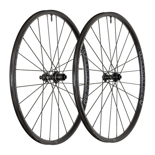 Wheels Industry Nine Industry Nine Solix G GRCX Wheel Front and Rear 700C / 622 Holes: F: 24 R: 24 F: 12mm R: 12mm F: 100 R: 142 Disc Center Lock SRAM XD-R Set Dark Slate Gray