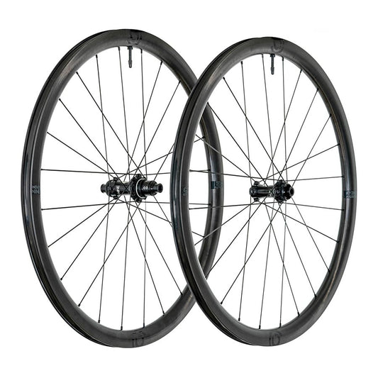 Wheels Industry Nine Industry Nine Solix SL i9 35 Wheel Front and Rear 700C / 622 Holes: F: 24 R: 24 F: 12mm R: 12mm F: 100 R: 142 Disc Center Lock Shimano Road 11 Set Dark Slate Gray