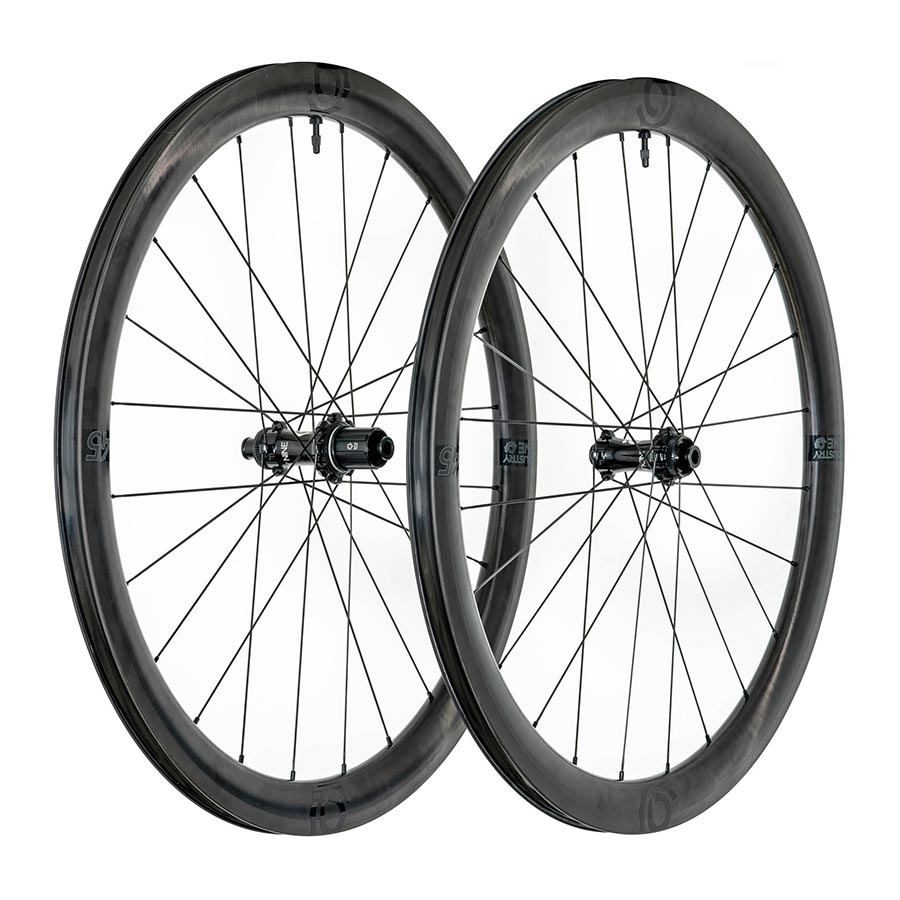 Wheels Industry Nine Industry Nine Solix SL i9 45 Wheel Front and Rear 700C / 622 Holes: F: 24 R: 24 F: 12mm R: 12mm F: 100 R: 142 Disc Center Lock Shimano Road 11 Set Dark Slate Gray