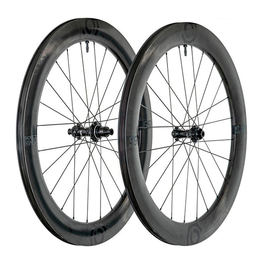 Wheels Industry Nine Industry Nine Solix SL i9 65 Wheel Front and Rear 700C / 622 Holes: F: 24 R: 24 F: 12mm R: 12mm F: 100 R: 142 Disc Center Lock Shimano Road 11 Set Dark Slate Gray