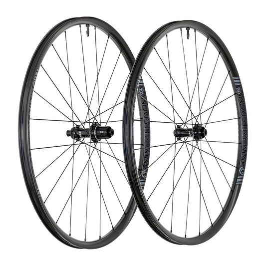 Wheels Industry Nine Industry Nine Solix SL UL250c CX Wheel Front and Rear 700C / 622 Holes: F: 24 R: 24 F: 12mm R: 12mm F: 100 R: 142 Disc Center Lock Shimano Road 11 Set Dark Slate Gray