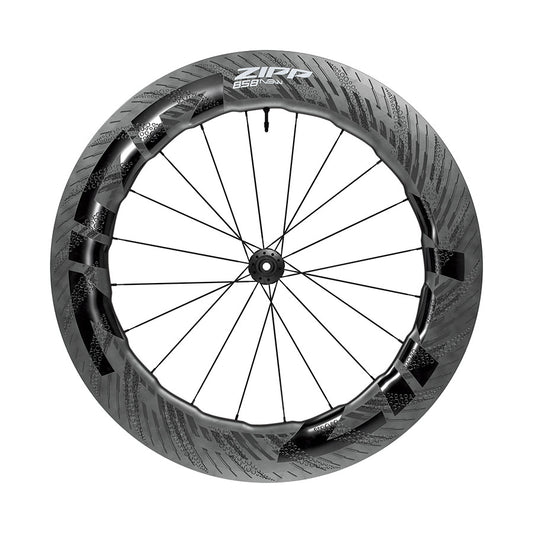Front Wheel Zipp Speed Weaponry Zipp 858 NSW Front Wheel - 700 12 x 100mm Center-Lock Tubeless Carbon D1 Dark Slate Gray