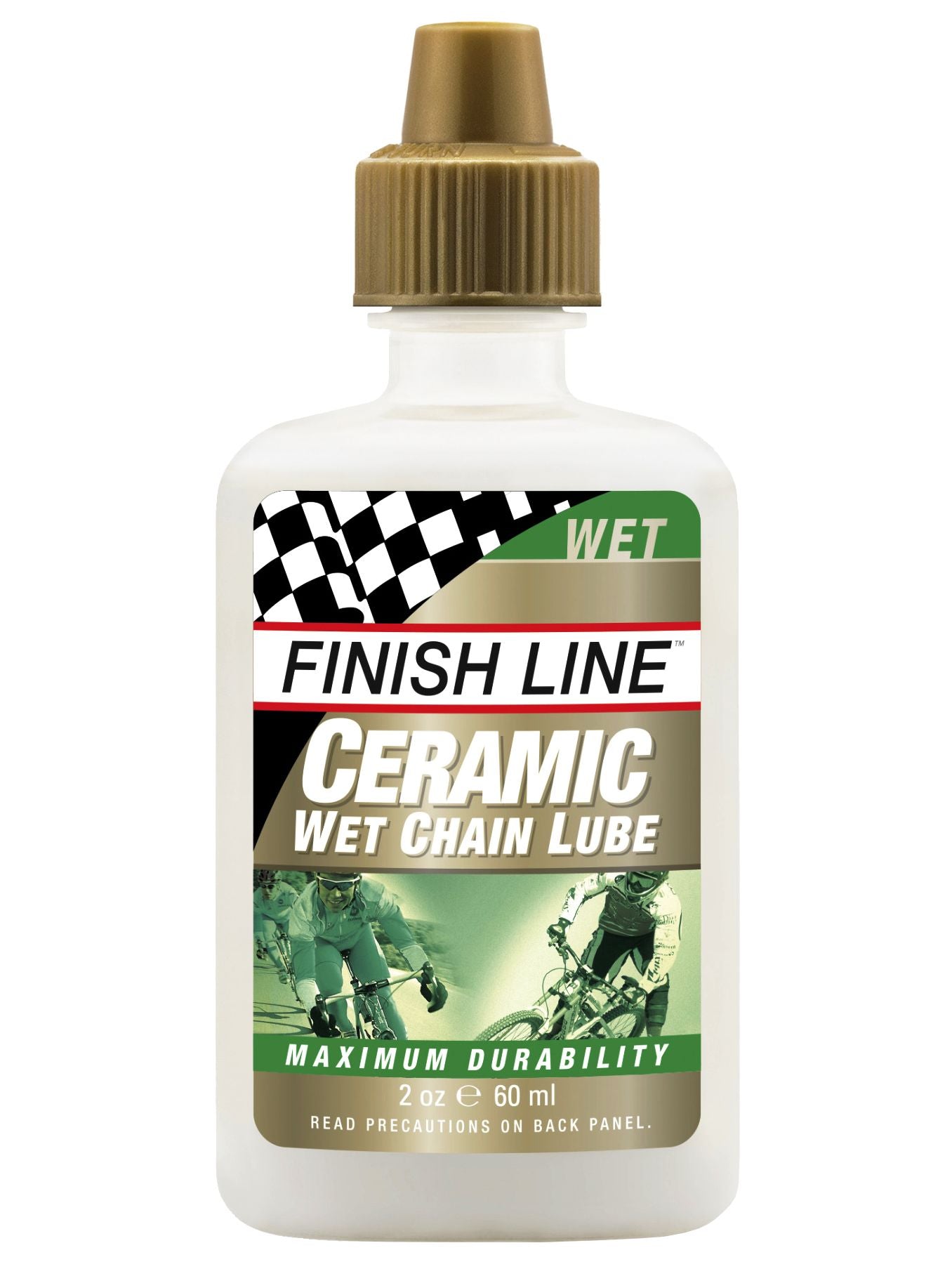 Finish Line Ceramic Wet Bike Chain Lube - 2oz Drip