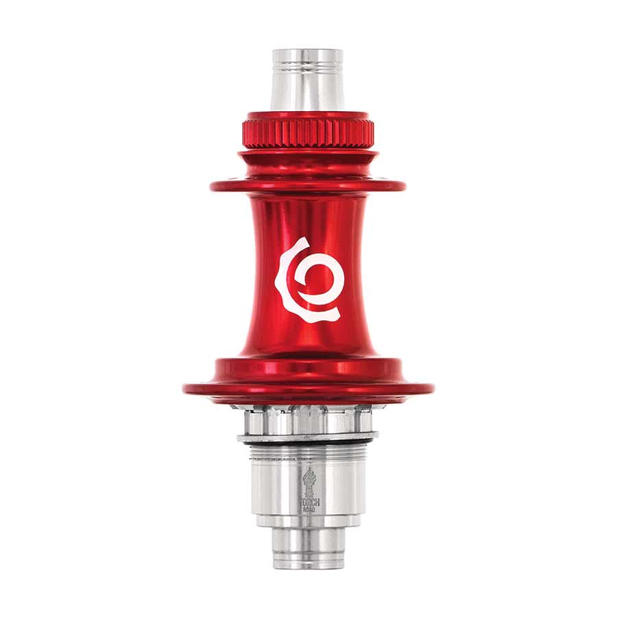 Disc Hubs Industry Nine Industry Nine Classic Road Disc CL Disc Hub Rear 24H 12mm TA 142mm Shimano Road 11 Red Light Gray