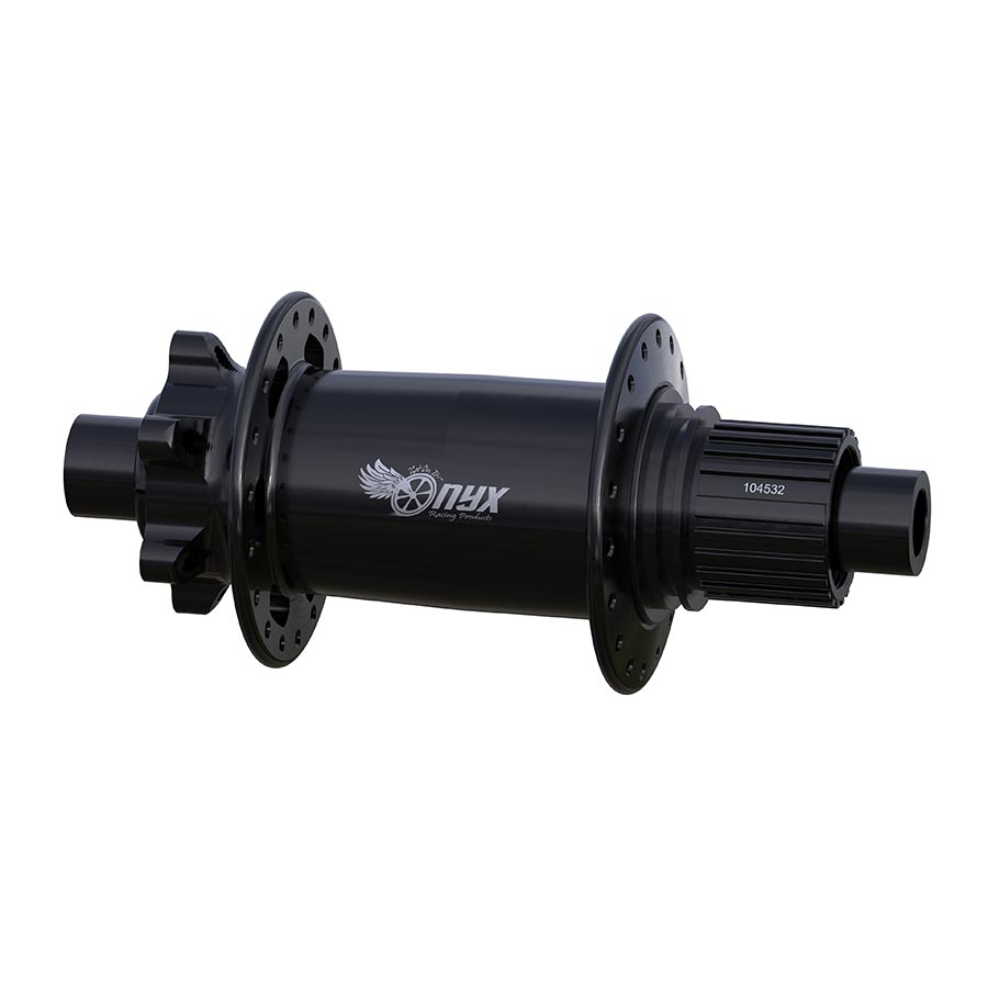 Disc Hubs Onyx Racing Products Onyx Racing Products MTB DH Disc Hub Rear 32H 12mm TA 157mm Shimano Micro Spline Black Black