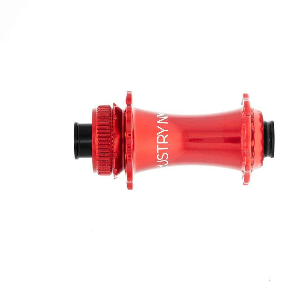 Disc Hubs Industry Nine Industry Nine Solix G Classic Front Disc Hub Front 24H 12mm TA 100mm Red Tomato