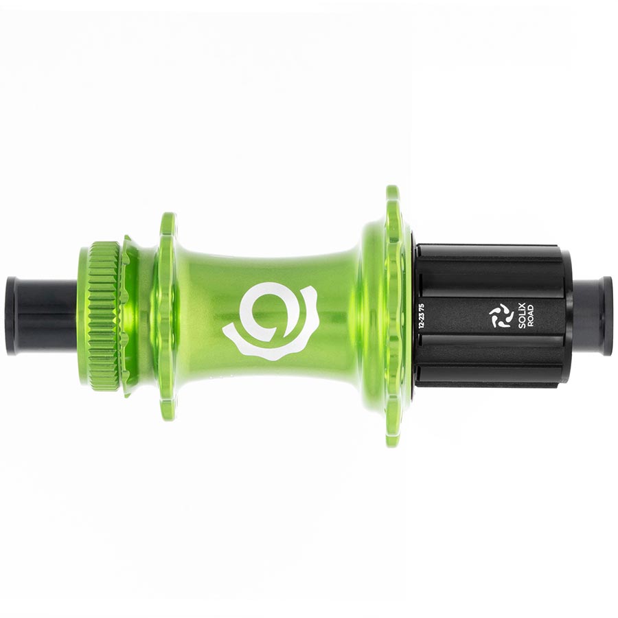 Disc Hubs Industry Nine Industry Nine Solix G Classic Rear HG11 Disc Hub Rear 24H 12mm TA 142mm Shimano HG 11 Lime Yellow Green
