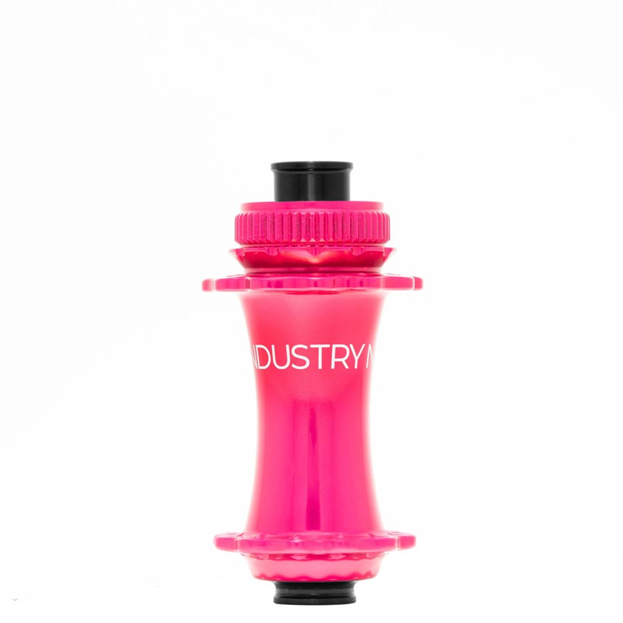 Disc Hubs Industry Nine Industry Nine Solix M Classic Front Disc Hub Front 24H 15mm TA 110mm Boost Pink Deep Pink