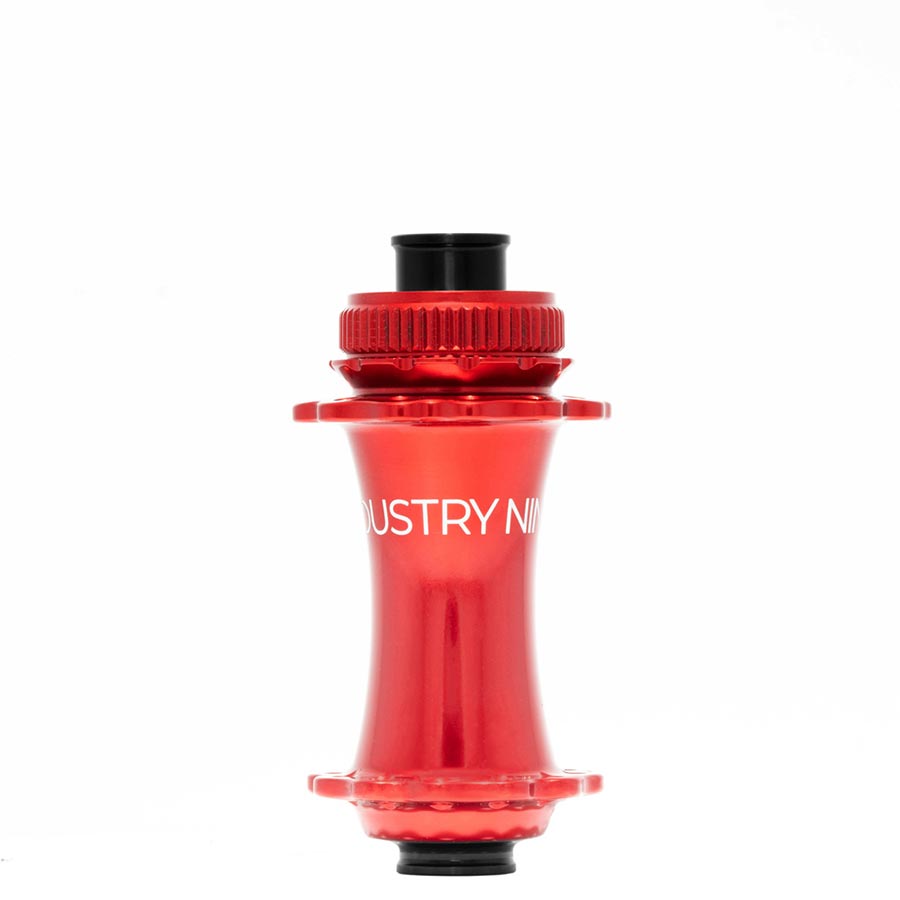 Disc Hubs Industry Nine Industry Nine Solix M Classic Front Disc Hub Front 28H 15mm TA 110mm Boost Red Tomato