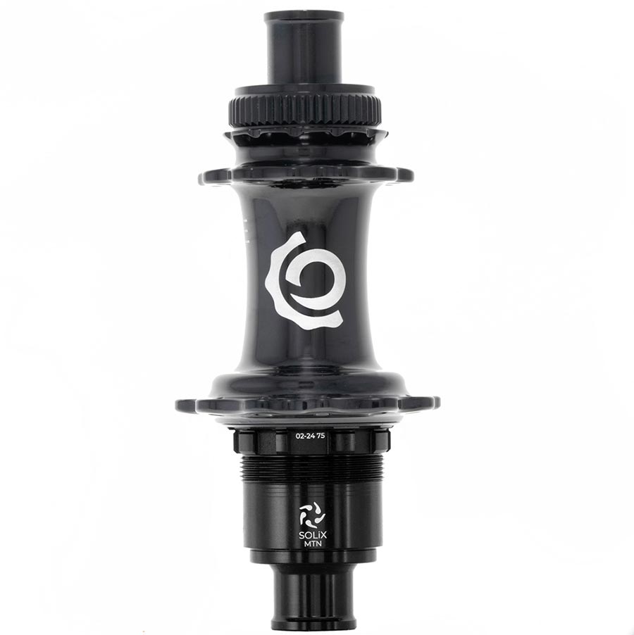 Disc Hubs Industry Nine Industry Nine Solix M Classic Rear XD Disc Hub Rear 24H 12mm TA 148mm SRAM XD Black Dark Slate Gray