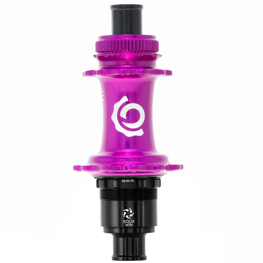 Disc Hubs Industry Nine Industry Nine Solix M Classic Rear XD Disc Hub Rear 24H 12mm TA 148mm SRAM XD Purple Violet Red