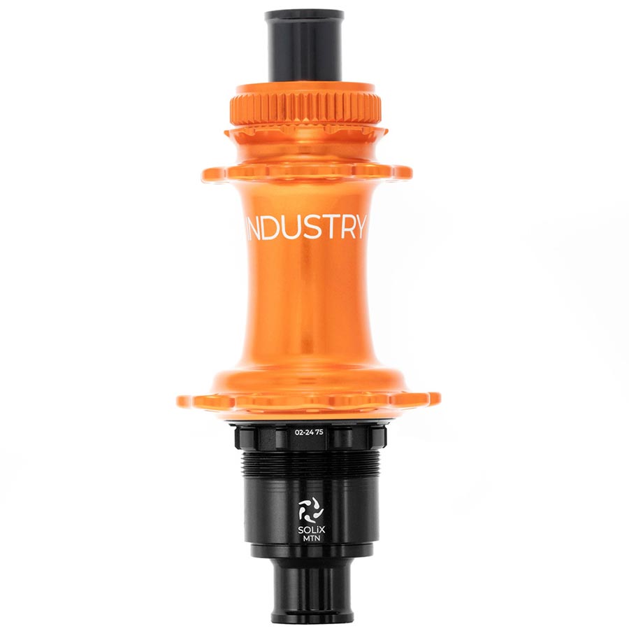 Disc Hubs Industry Nine Industry Nine Solix M Classic Rear XD Disc Hub Rear 28H 12mm TA 148mm SRAM XD Orange Coral