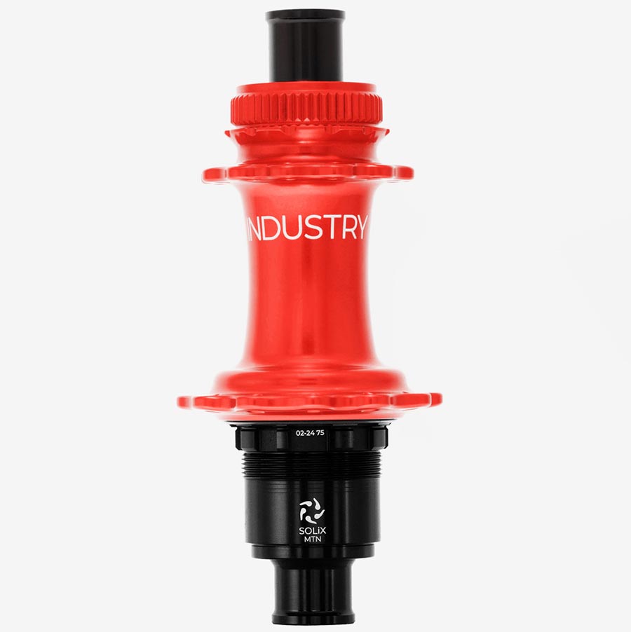 Disc Hubs Industry Nine Industry Nine Solix M Classic Rear XD Disc Hub Rear 28H 12mm TA 148mm SRAM XD Red White Smoke