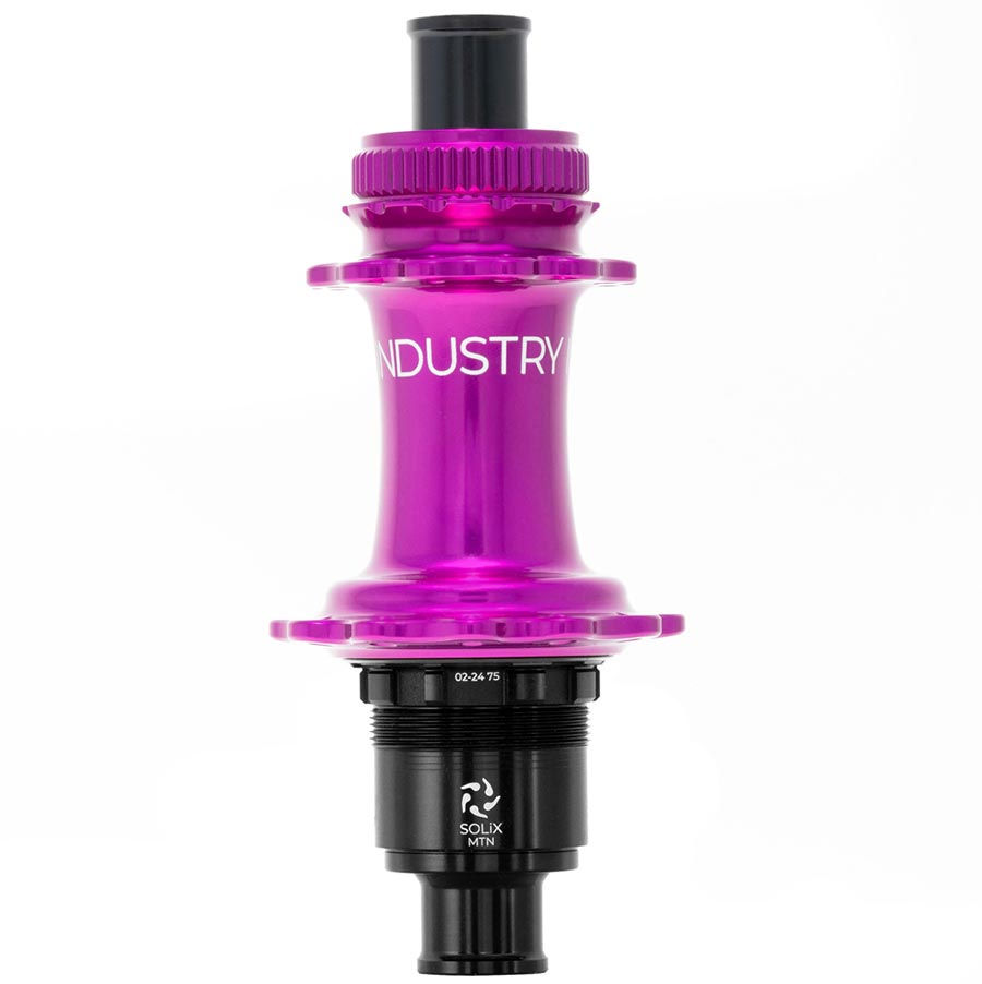 Disc Hubs Industry Nine Industry Nine Solix M Classic Rear XD Disc Hub Rear 28H 12mm TA 148mm SRAM XD Purple Violet Red