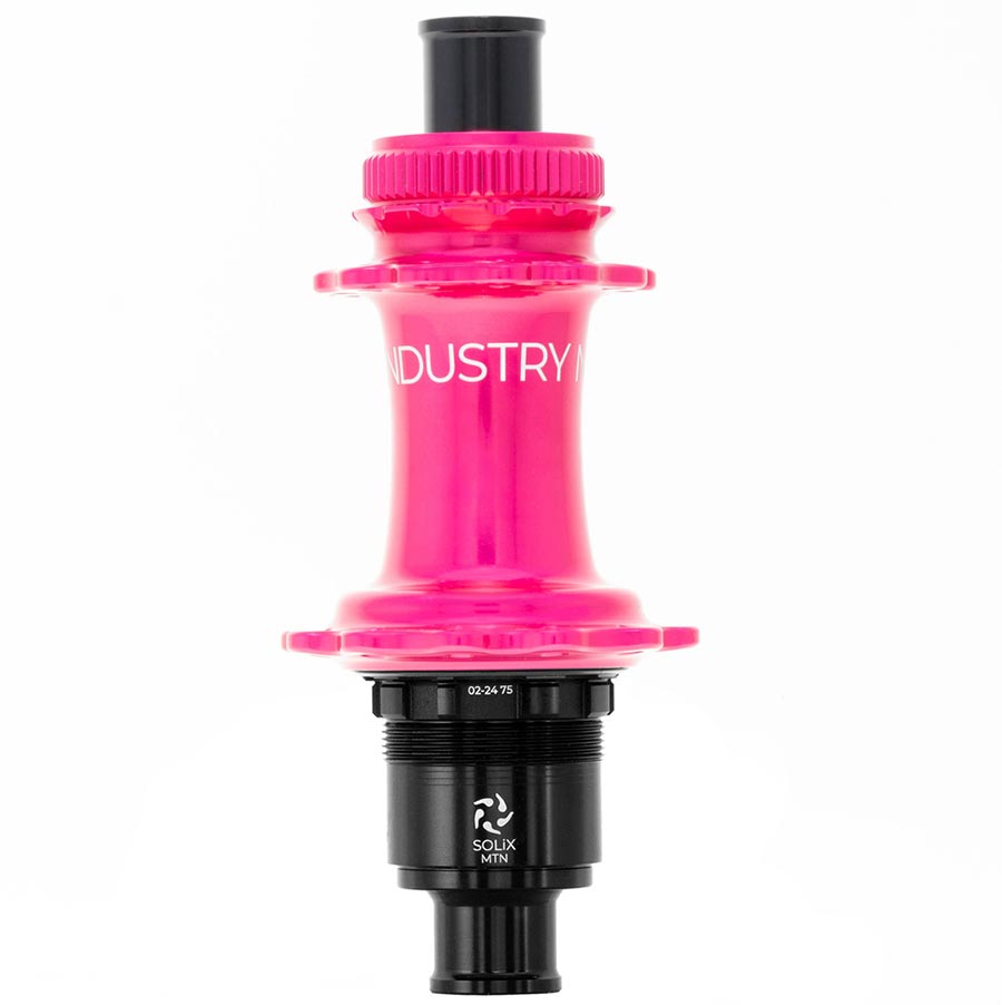 Disc Hubs Industry Nine Industry Nine Solix M Classic Rear XD Disc Hub Rear 28H 12mm TA 148mm SRAM XD Pink Deep Pink