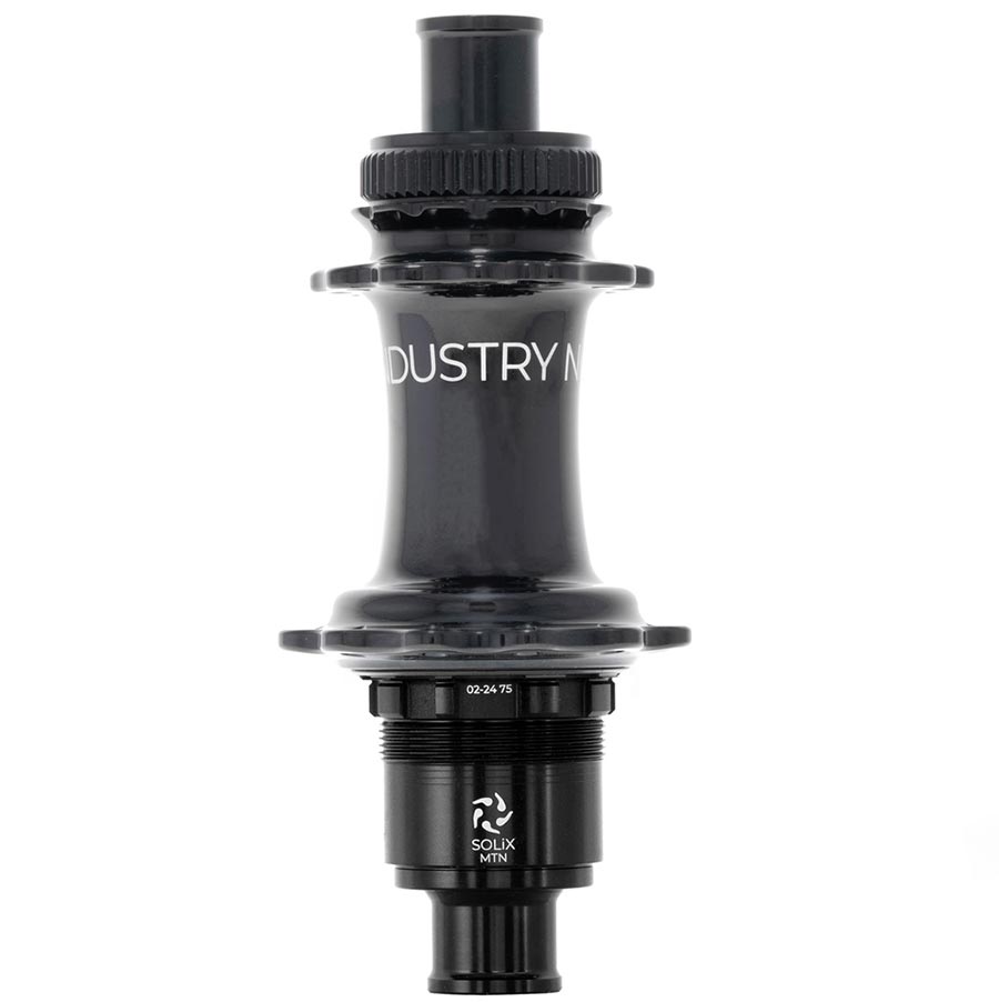 Disc Hubs Industry Nine Industry Nine Solix M Classic Rear MS Disc Hub Rear 24H 12mm TA 148mm Shimano Micro Spline Black Dark Slate Gray