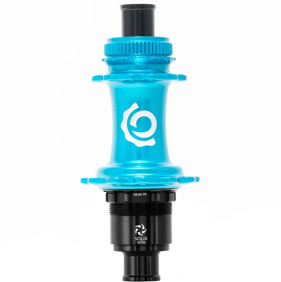 Disc Hubs Industry Nine Industry Nine Solix M Classic Rear MS Disc Hub Rear 24H 12mm TA 148mm Shimano Micro Spline Turquoise Dark Turquoise