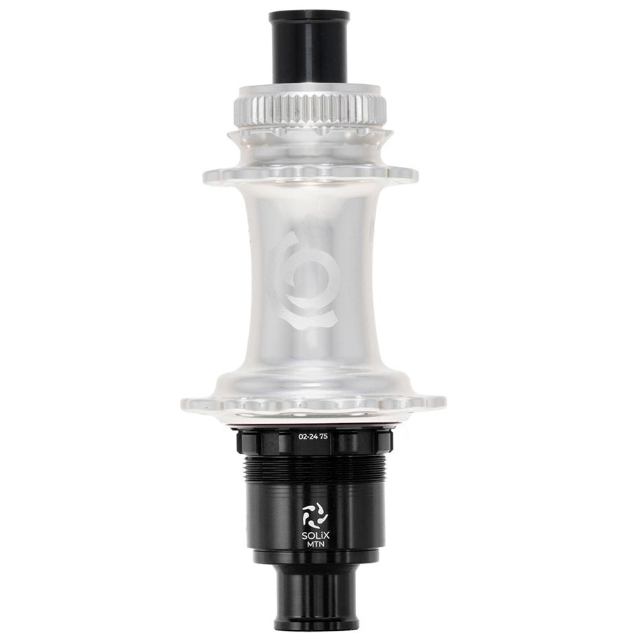 Disc Hubs Industry Nine Industry Nine Solix M Classic Rear MS Disc Hub Rear 24H 12mm TA 148mm Shimano Micro Spline Silver Dark Slate Gray