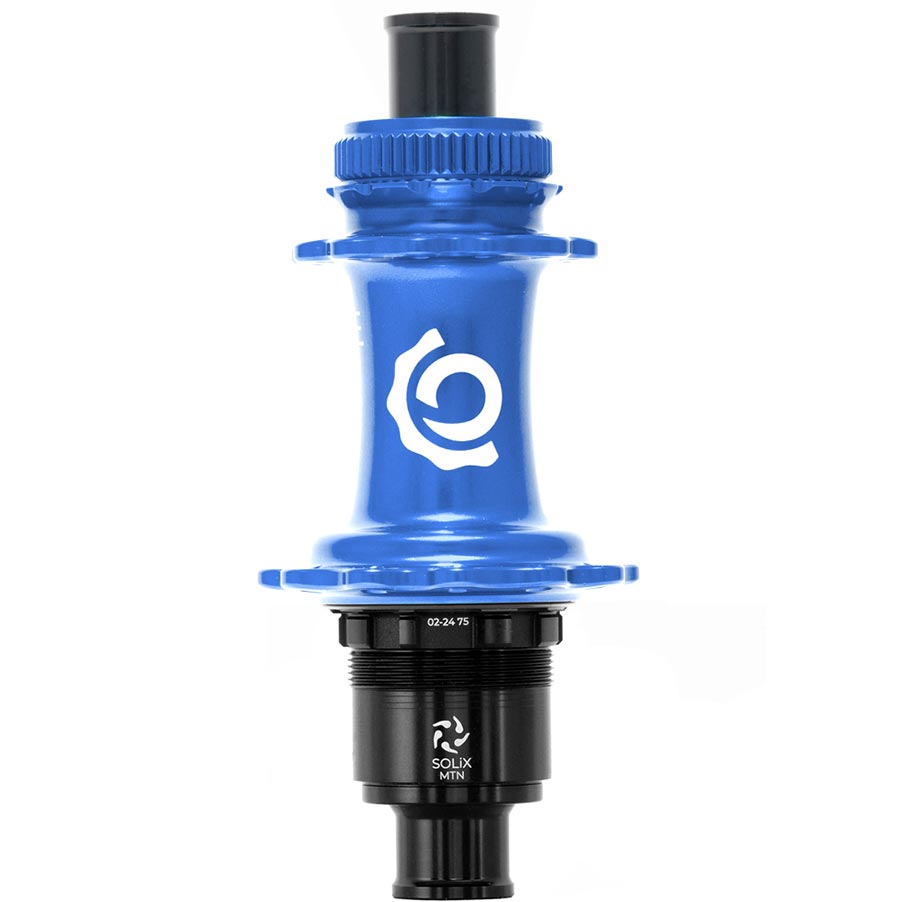 Disc Hubs Industry Nine Industry Nine Solix M Classic Rear MS Disc Hub Rear 24H 12mm TA 148mm Shimano Micro Spline Blue Steel Blue