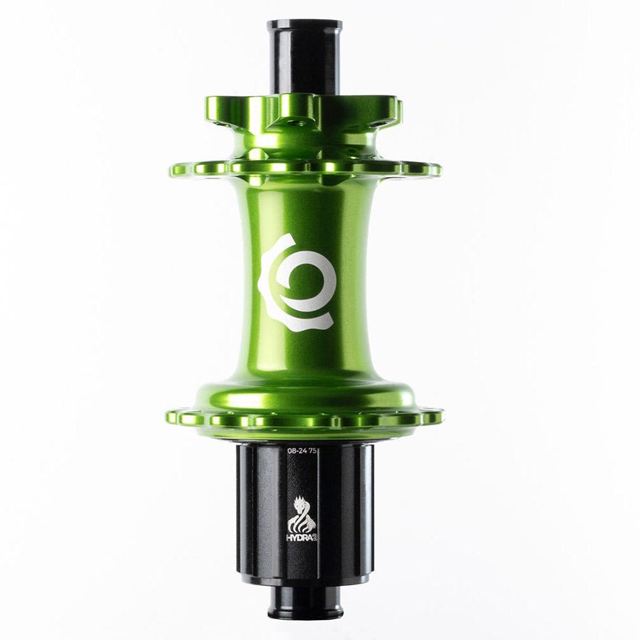 Disc Hubs Industry Nine Industry Nine Hydra 2 Boost MicroSpline Disc Hub Rear 28H 12mm TA 148mm Shimano Micro Spline Lime White Smoke