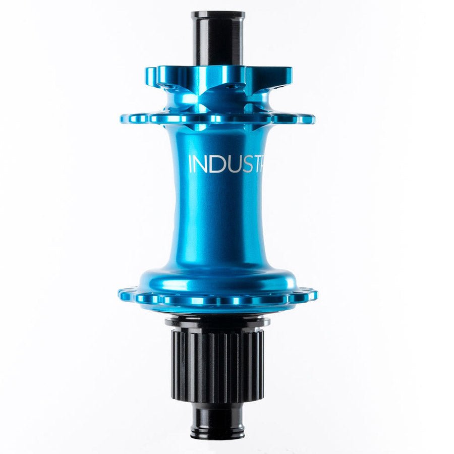 Disc Hubs Industry Nine Industry Nine Hydra 2 Boost MicroSpline Disc Hub Rear 28H 12mm TA 148mm Shimano Micro Spline Turquoise Dark Slate Gray