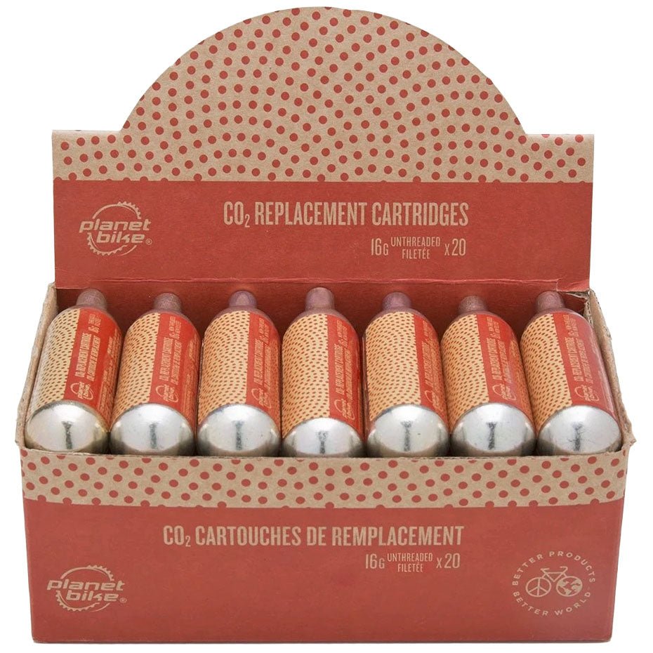 Planet Bike CO2 Cartridge 16g Non-Threaded 20/Count