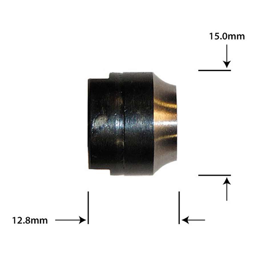 Cone Wheels Manufacturing Wheels Manufacturing CN-R083 Front Cone: 12.8 x 15.0mm Black