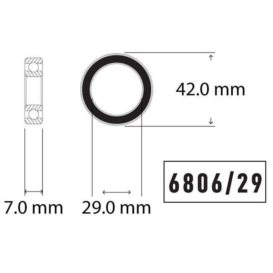Cartridge Bearings Wheels Manufacturing Wheels Manufacturing 6806/29 ABEC-3 Sealed Bearing Fits SRAM DUB Lavender