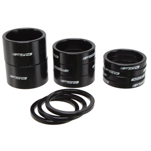 FSA Assorted Headset Spacer Kit 1-1/8" Black with Logo