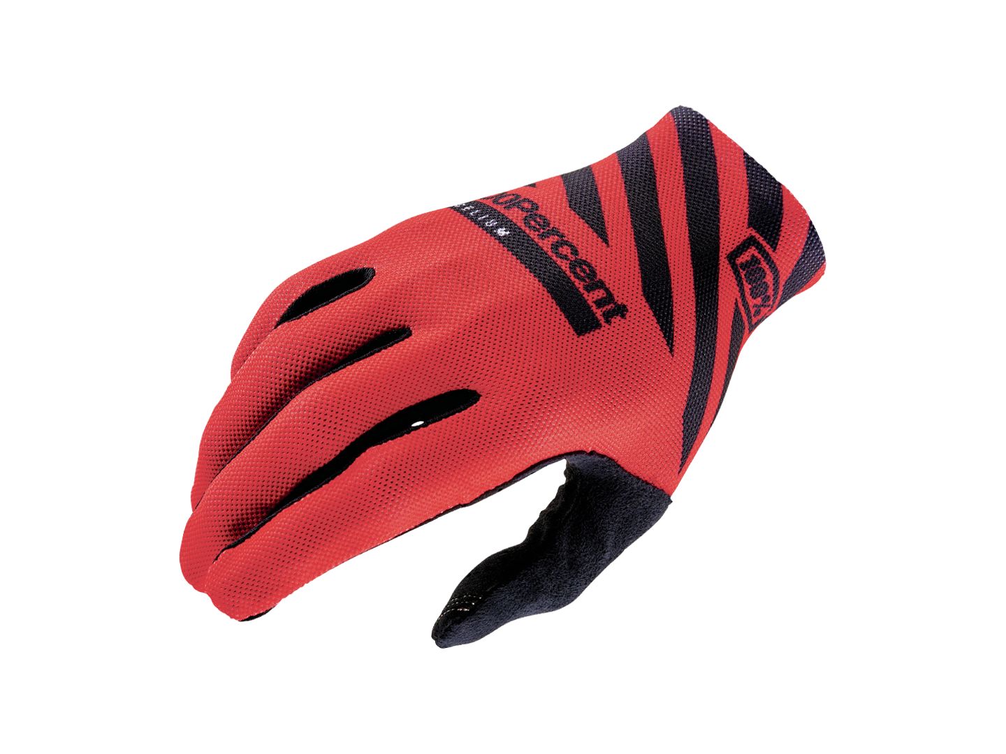 100% Celium Gloves - Racer Red Full Finger Mens Medium