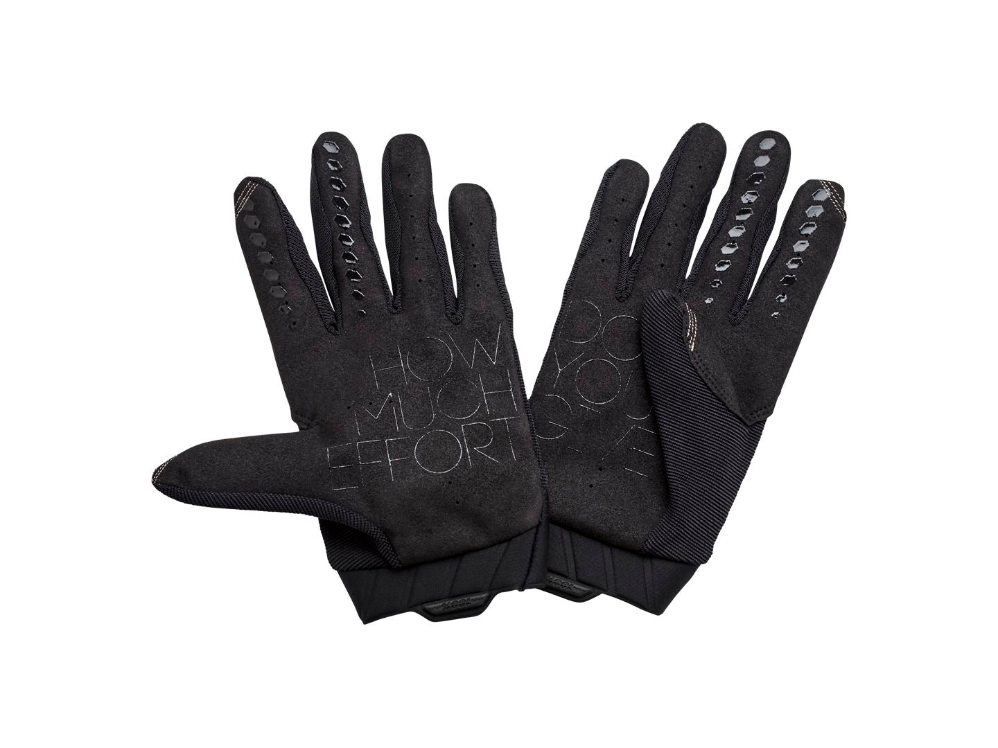 100% Geomatic Gloves - Black/Charcoal Full Finger Mens Small