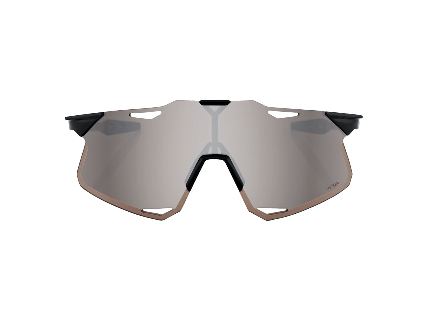 100% Hypercraft Sunglasses - Matte Black Soft Gold Mirror Lens