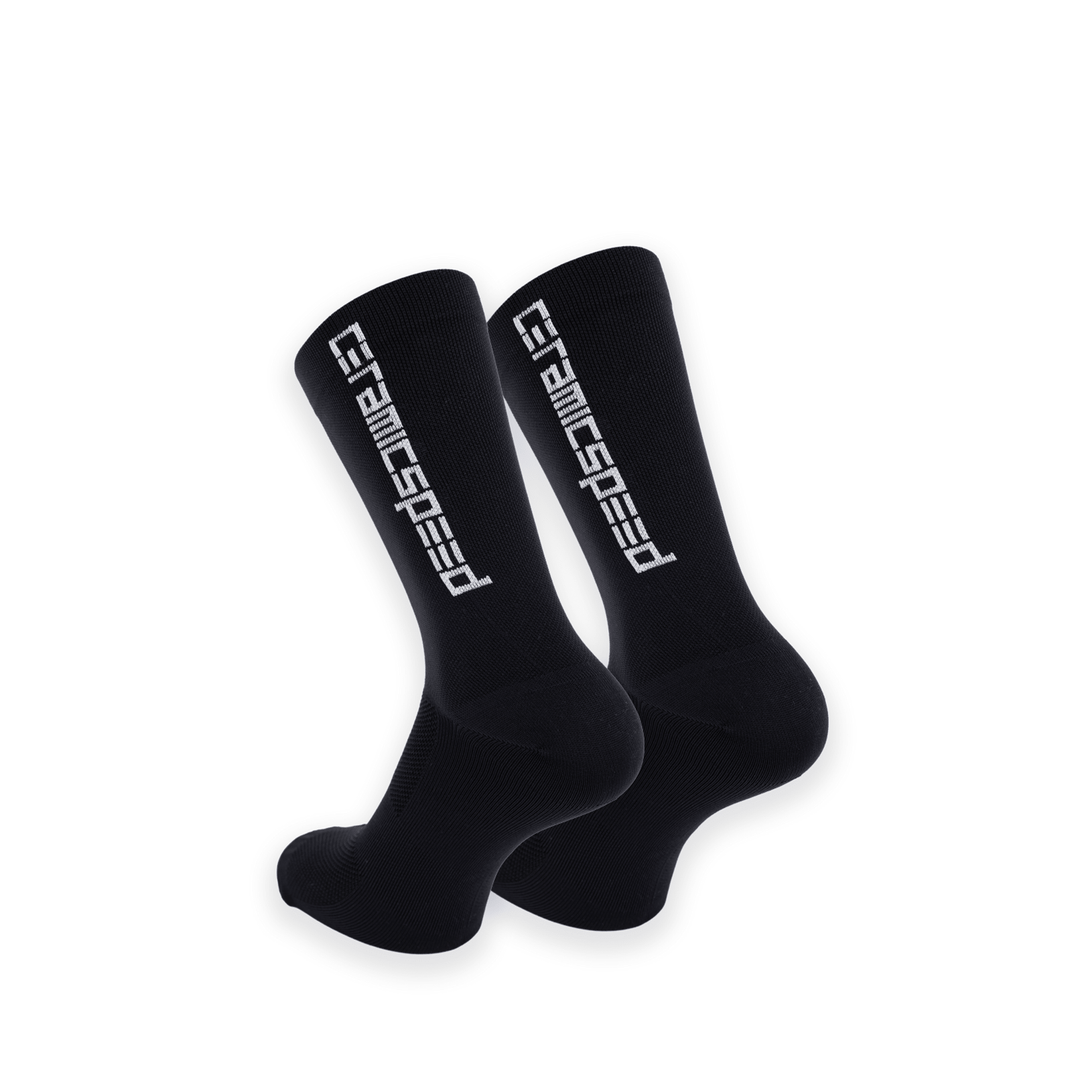 CeramicSpeed Lightweight Road Sock Black - Dragonspine Cycling