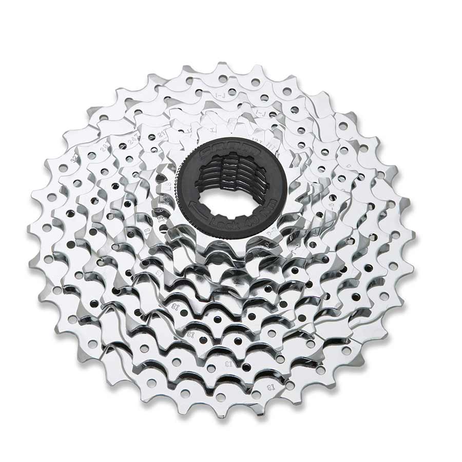Cassettes and Cogs SRAM SRAM PG-950 Cassette - 9 Speed 11-28t Silver Dark Slate Gray