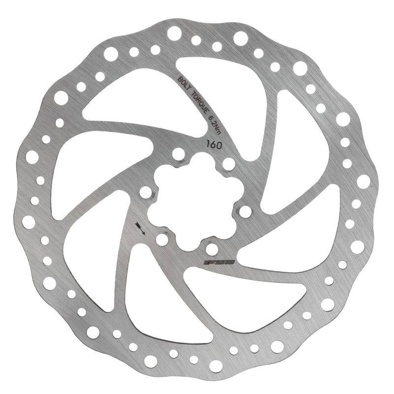 Brakes FSA Full speed ahead Afterburner 1pc Disc Rotor 160mm Silver Rotor Dark Gray
