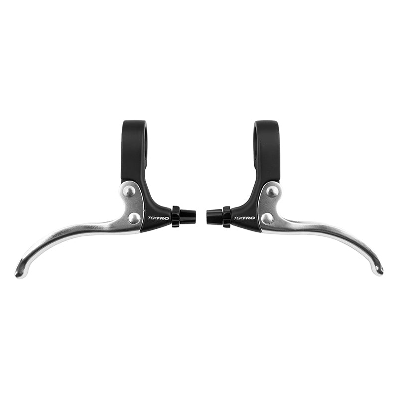 Brake Levers Tektro Tektro FL540 Flat Bar Levers Black/Silver Pair Dark Slate Gray